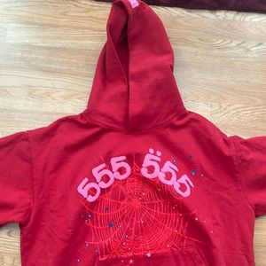 Sp5der Worldwide Red Angel Number 555 Sweatsuit